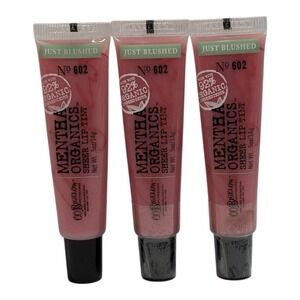 CO Bigelow Mentha Organics Sheer Lip Tint Just Blushed No 602 Lot 3 Bath Body